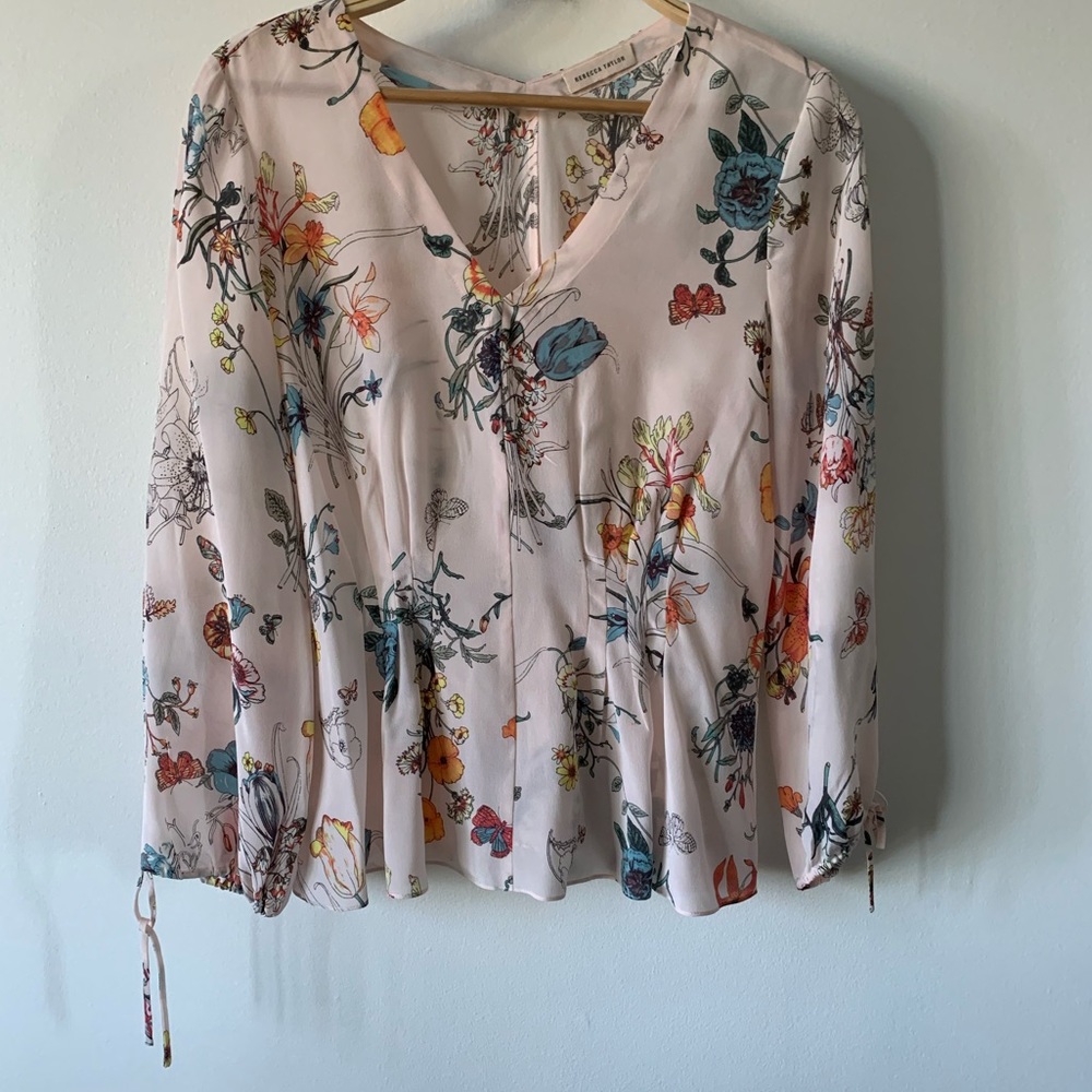 Rebecca Taylor Floral Silk Blouse